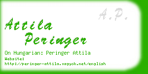 attila peringer business card